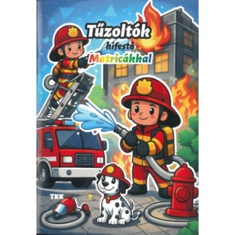 Tűzoltók kifestő - Matricákkal